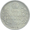 Silver Two Annas Coin of King Edward VII of Calcutta Mint of 1909.