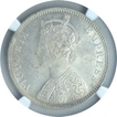 Silver One Rupee Coin of Victoria Empress of Bombay Mint of 1878.