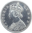 Silver Proof Quarter Rupee Coin of Victoria Queen of 1862.
