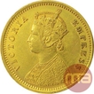 Gold One Mohur Coin of Victoria Empress of Calcutta Mint of 1879.