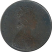 Error Half Anna Coin of Victoria Queen.
