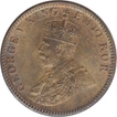 Copper One Quarter Anna Coin of George V of 1929.