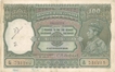 One Hundred Rupees Bank Note of  King George VI signed by C.D. Deshmukh.