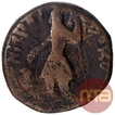 Copper Tetra Drachma Coin of Kanishka I of Kushan Dynasty.