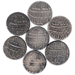 Silver One Rupee Coins of Jahangir Salim Shah of Ahmadabad Mint of Different Months.
