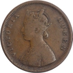 Copper Half Anna Coin of Victoria Queen of Calcutta Mint of 1862. 