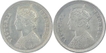 Silver One Quarter Rupee Coins of Victoria Queen of Bombay Mint of 1877.