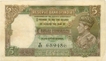 Five Rupees Bank Note Signed By C D Deshmukh of King Goerge VI of 1944.