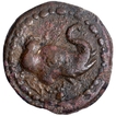 Copper Hemi Obol Coin of Maues of indo Scythians.