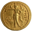 Gold Dinar Coin of Kanishka I of Kushan Dynasty of oesho Type.