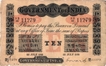 Uniface Ten Rupees Note of King Geroge V of Calcutta Circle.