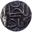 Silver Half Tanka Coin of Mughal Occupation under Akbar of Gujurat Sultanate.