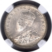 Silver Half Rupee Coin of King George V of Calcutta Mint of 1913.