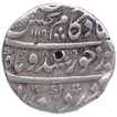 Silver One Rupee Coin of Kam Bakhsh of Ahsanabad Mint.