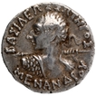 Silver Tetradrachma Coin of Menander I of Indo Greeks.