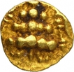 Extremely Rare Gold Fanam Coin of Chalukyas of Badami.