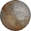 Die Rotation Error Silver Half Rupee Coin of Victoria Empress of Bombay Mint of 1897.