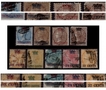 Extremely Rare A complete Set of 9 Stamps of India used in Straits Settlement with over print of CROWN COLONY on Victoria Queen Stamps.