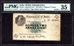 PMG Graded Two Rupees and Eight Annas Note of King George V signed by M.M.S. Gubbay of 1917.