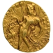 Gold Dinar Coin of Kumaragupta I of Gupta  Dynasty of Kartikeya type.