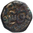 Very Rare Copper Dam Coin of Akbar of Amirkot Qasba Mint.