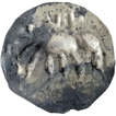 Extremely Rare Punch Marked Silver Mashaka Repousse Coin of Andhra Janapada.