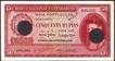 Cancelled Fifty Rupias Bank Note of Banco Nacional Ultramarino of Indo Portuguese of 1945.