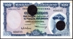 Cancelled One Hundred Escudos Bank Note of Banco Nacional Ultramarino of Indo Portuguese of 1959.