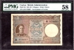 Five Rupees Bank Note Signed by H.J. Huxham and C.H. Collins of King George VI of Ceylon of 1944.