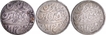 Lot of Three Silver Rupee Coins of Farrukhabad Mint of Bengal Presidency.