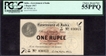 One Rupee Bank Note of King George V Signed by A.C. McWatters of 1917 of Universalised Circle.
