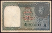 Burma One Rupees Bank Note of King George VI Signed by C E Jones of 1947.