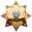 Star Badge in Gold with diamonds and rubies of Order of Lion of Bengal.