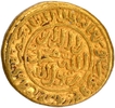 Gold Heavy Dinar Coin of Muhammad bin Tughluq of Hadrat Delhi Mint of Tughluq Dynasty of Delhi Sultanate.