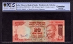Twenty Rupees Autograph Banknote Signed by Y V Reddy of Republic India of 2007.
