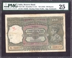 One Hundred Rupees Banknote of King George VI Signed by C D Deshmukh of 1938 of Bombay Circle.