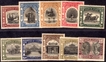 Jaipur State 10 Postage Stamps, up to 5 Rupees