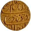 Extremely Rare Gold Mohur Coin of Aurangzeb Alamgir of Surat Bandar e Mubarak Mint in Uncirculated Condition.