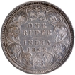  Very Rare Unlisted Silver One Rupee Coin of Victoria Queen of Bombay Mint of 1862 without initial J. 