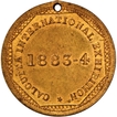 Very Rare Gold Gilt on Bronze Medal of Queen Victoria of Calcutta International Exhibition In Extremely fine Condition.