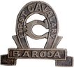  First Cavalry Cap Badge of Baroda in white metal in In Extremely fine Condition. 