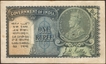  Rare One Rupee Banknote of King George V Signed by J W Kelly of 1935 printed by England by Bank of England. 