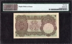  Very Rare PMG Graded 58 About UNC Five Rupees Banknote of King George V Signed by J W Kelly of 1934. 