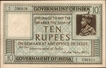  Extremely Rare and high graded Ten Rupees Banknote of King George V Signed by A C Mcwatters of 1923 in In un Circulated Condition.  