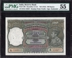 Very Rare PMG graded 55 One Hundred Rupees Banknote of King George VI Signed by C D Deshmukh of 1938 of Bombay Circle.