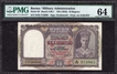  Very Rare Cut off Prefix PMG 64 Graded Ten Rupees Banknotes of King George VI Signed by C D Deshmukh of 1947 of Burma Issue. 