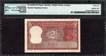 Extremely Rare PMG 55 EPQ Graded 2 Different Serial numbred Error Two Ruppes Banknote Signed by Manmohan Singh of Republic India of 1984.