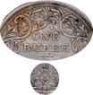 Rare Double Strike Error Silver One Rupee Coin of Victoria Queen of Bombay Mint of 1862.