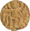 Raja Raja I Gold One Eighth Kahavanu Coin of Chola Dynasty.