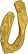 U Shaped Gold Fanam Coin of Shilaharas of Karahad.